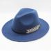 Wool Wide Brim Felt Fedora Trilby Hat For Women Men Winter Autumn Wide Brim Jazz Church Godfather Sombrero Caps