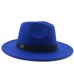 simple Wide Brim Autumn Female Fashion Top Jazz Cap Winter Fashion Wool Fedora Hat For Women Chapeau Femme Black Hats For Men