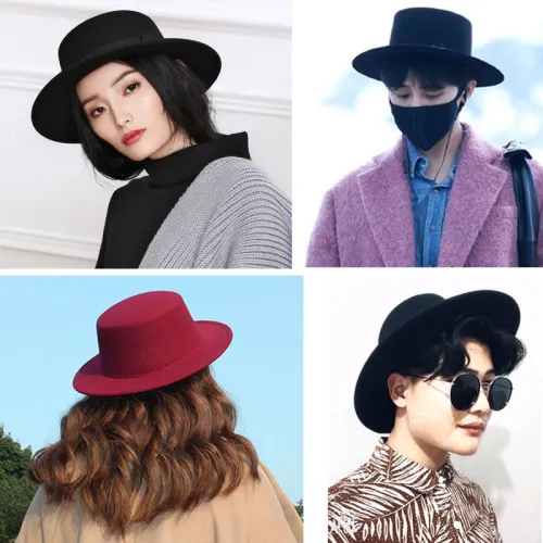 vintage wide brim black fedora hat pork pie hat men ladies felt hats men women black mens hats fedoras