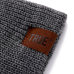 1 Pcs Hat PU Letter True Casual Beanies for Men Women Warm Knitted Winter Hat Fashion Solid Hip-hop Beanie Hat Unisex Cap