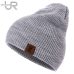 1 Pcs Hat PU Letter True Casual Beanies for Men Women Warm Knitted Winter Hat Fashion Solid Hip-hop Beanie Hat Unisex Cap