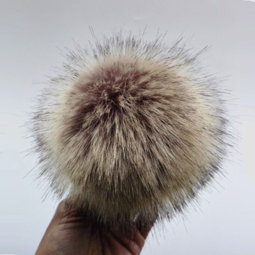 12cm Anti compress Artificial Polyester Fur Pom pom For Knitted Beanies Skullies Faux Fur Ball For Bags Key Chain Accessories