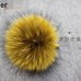 15cm DIY Genuine Real Raccoon Fur Pompom Fur Pom Poms for Women Kids Beanie Hats Caps Big Size Natural Ball For Shoes Caps Bags