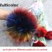 15cm DIY Genuine Real Raccoon Fur Pompom Fur Pom Poms for Women Kids Beanie Hats Caps Big Size Natural Ball For Shoes Caps Bags