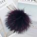 15cm DIY Genuine Real Raccoon Fur Pompom Fur Pom Poms for Women Kids Beanie Hats Caps Big Size Natural Ball For Shoes Caps Bags