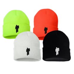 18 Colors Billie Eilish Acrylic Casual Beanies Men Women Knitted Winter Hat Embroidery Boys Girls Skullies Bonnet Drop Shipping