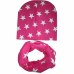 1Set Winter Spring Kids Hat Set Camo Star Printed Boys Girls Neck Scarf Cap Cotton Warm Children Beanie Neckerchief