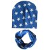 1Set Winter Spring Kids Hat Set Camo Star Printed Boys Girls Neck Scarf Cap Cotton Warm Children Beanie Neckerchief