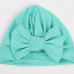 2019 Cotton Newborn Baby Top Knot Beanies Hats Boys Girls Bow Candy Color Baby Turban Cap Warm Ear Skullies Bonnet Hat