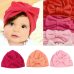 2019 Cotton Newborn Baby Top Knot Beanies Hats Boys Girls Bow Candy Color Baby Turban Cap Warm Ear Skullies Bonnet Hat