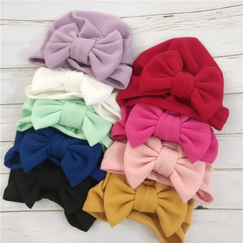 2019 New spring  Baby Hat for Girls Turban Bow Newborn Baby Photography Props Toddler Beanie Cotton Soft  Hat Cap