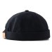 56-58cm Retro Unisex Docker Sailor Biker Cap Men Adjustable Casual Brimless Skull Loop Beanie Hat Solid Women Harajuku Winter