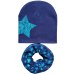 Autumn Winter Children Beanies Cap Scarf Cotton Baby Hat Star Print Boys Girls Child Toddler Skullies Cap Crochet Kids Hat Scarf