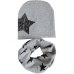 Autumn Winter Children Beanies Cap Scarf Cotton Baby Hat Star Print Boys Girls Child Toddler Skullies Cap Crochet Kids Hat Scarf