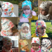 Autumn Winter Cotton Baby Hat Scarf Set Animal Print Children Hats Baby Girls Hat Baby Boys Neck Scarf Collar Kids Beanie Cap