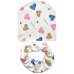 Autumn Winter Cotton Baby Hat Scarf Set Animal Print Children Hats Baby Girls Hat Baby Boys Neck Scarf Collar Kids Beanie Cap