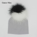 Baby Cotton Hat Girl Boy 0-2Years Newborn Hat Kids Pom Pom Hat For Children Warm White Black Grey Pink bonnet Autumn Winter Cap