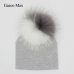 Baby Cotton Hat Girl Boy 0-2Years Newborn Hat Kids Pom Pom Hat For Children Warm White Black Grey Pink bonnet Autumn Winter Cap