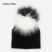 Baby Cotton Hat Girl Boy 0-2Years Newborn Hat Kids Pom Pom Hat For Children Warm White Black Grey Pink bonnet Autumn Winter Cap