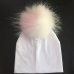 Baby Cotton Hat Girl Boy 0-2Years Newborn Hat Kids Pom Pom Hat For Children Warm White Black Grey Pink bonnet Autumn Winter Cap