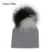 Baby Cotton Hat Girl Boy 0-2Years Newborn Hat Kids Pom Pom Hat For Children Warm White Black Grey Pink bonnet Autumn Winter Cap