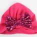 Baby Soft Cotton Hat Caps Glitter Sequins Big Bow Beanies Hats For Boys Girls Toddler Children Warm Cap Accessories