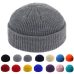 Brimless Hats Hip Hop Beanie Skullcap Street Knitted Hat Women Men Acrylic Unisex Casual Solid Pumpkin Portable Melon Cap