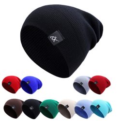 Cotton Hip Hop Beanies For Girl Winter Cap ADK  Warm Knitted Hat Men Unisex Winter Hat Candy Color Autumn Outdoor Wool Cap