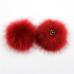 False Hairball Hat Ball Pom Pom Handmade DIY Artificial Wool Ball Wholesale Cap Accessories Faux Fox Fur PomPom With Buckle