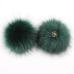 False Hairball Hat Ball Pom Pom Handmade DIY Artificial Wool Ball Wholesale Cap Accessories Faux Fox Fur PomPom With Buckle