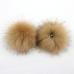 False Hairball Hat Ball Pom Pom Handmade DIY Artificial Wool Ball Wholesale Cap Accessories Faux Fox Fur PomPom With Buckle