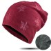 Hat men's double thick warm caps women's patch rock pile hat ear protector cap