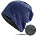 Hat men's double thick warm caps women's patch rock pile hat ear protector cap