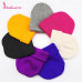 Knitted Skullies beanies women winter beanie hat female warm cap cotton Casual wool solid Beanie Hat For Men Unisex Bonnet