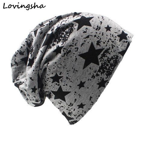 LOVINGSHA Brand Autumn And Winter Hats For Women Stars Design Ladies thin hat Skullies And Beanies Men Hat Unisex HT003