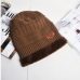 Neck warmer knitted hat scarf set fur Wool Lining Thick Warm Knit beanies balaclava Winter Hat For men women Cap Skullies bonnet