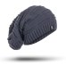 New True Letter Winter Hat Long Size Knitted Cap High Quality Casual Beanies For Men & Women Solid Bonnet Cap