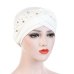 Oeak Women Head Scarf Head Wrap Muslim Soft Cancer Chemo Cap Turban Hats Beads Braid Hair Loss Beads Islamic India Cap