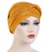 Oeak Women Head Scarf Head Wrap Muslim Soft Cancer Chemo Cap Turban Hats Beads Braid Hair Loss Beads Islamic India Cap