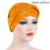 Oeak Women Head Scarf Head Wrap Muslim Soft Cancer Chemo Cap Turban Hats Beads Braid Hair Loss Beads Islamic India Cap