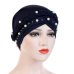 Oeak Women Head Scarf Head Wrap Muslim Soft Cancer Chemo Cap Turban Hats Beads Braid Hair Loss Beads Islamic India Cap