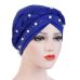 Oeak Women Head Scarf Head Wrap Muslim Soft Cancer Chemo Cap Turban Hats Beads Braid Hair Loss Beads Islamic India Cap