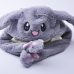 Rabbit Hat with Moving Ears Bunny Hat Ears Warm Plush Sweet Cute Airbag Cap