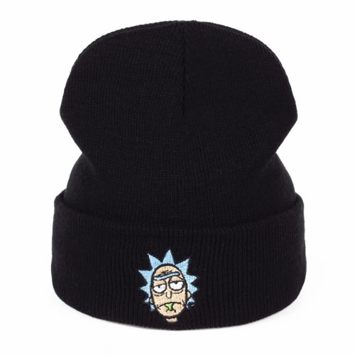 Rick Beanies Rick and Morty Hats Elastic Brand Embroidery Warm Winter Unisex Knitted Hat Skullies US Animation Ski Gorros Cap