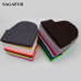 Solid Unisex Beanie Autumn Winter Wool Blends Soft Warm Knitted Cap Men Women Skull Cap Hats Gorro Ski Caps 21 Colors Beanies