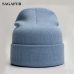 Solid Unisex Beanie Autumn Winter Wool Blends Soft Warm Knitted Cap Men Women Skull Cap Hats Gorro Ski Caps 21 Colors Beanies