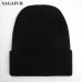 Solid Unisex Beanie Autumn Winter Wool Blends Soft Warm Knitted Cap Men Women Skull Cap Hats Gorro Ski Caps 21 Colors Beanies