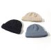 Unisex Winter Ribbed Knitted Cuffed Short Melon Cap Solid Color Skullcap Baggy Retro Ski Fisherman Docker Beanie Hat Slouchy