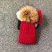 Winter Brand Female Fur Pom Poms hat Winter Hat For Women Girl 's Hat Knitted Beanies Cap Hat Thick Women Skullies Beanies