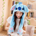 free ship 2018 Fashion Moving Hat Rabbit Ears Plush Sweet Cute Airbag Cap 5 color can be choose